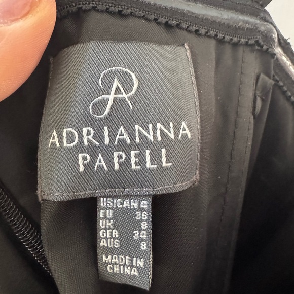 Adrianna Papell Black Strapless Cocktail Gown - Picture 4 of 6